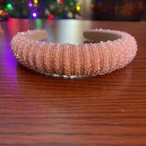 Elegant Pink Beaded Headband
